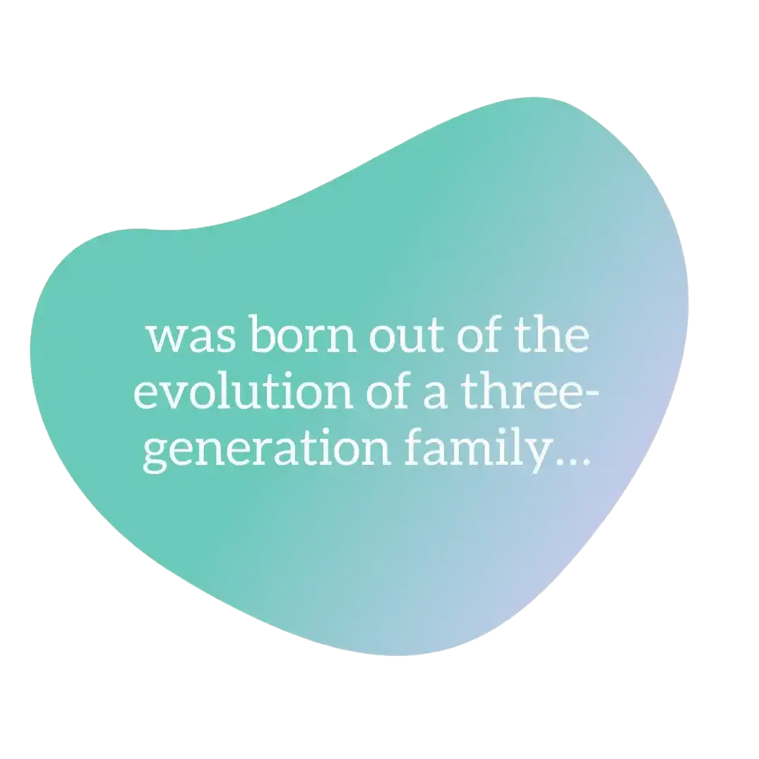 was born out of the evolution of a three-generation family